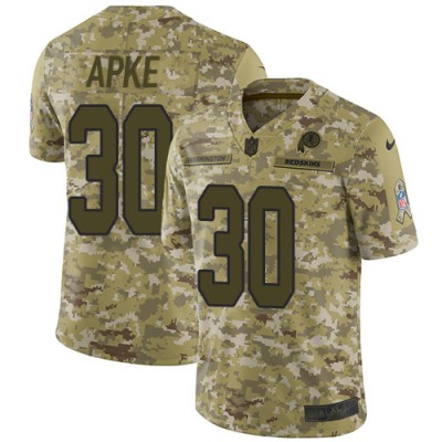 Nike Washington Commanders #30 Troy Apke Camo Men's Stitched NFL Limited 2018 Salute To Service Jersey Men's
